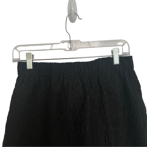 Ganni Black Beaded Fringe Organza Jacquard Mini Skirt NWT Size EU 36 - Picture 4 of 11